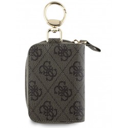 Πορτοφόλι Μπρελόκ Guess PU 4G Script Logo Key Pouch Brown