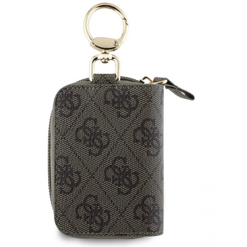 Πορτοφόλι Μπρελόκ Guess PU 4G Script Logo Key Pouch Brown