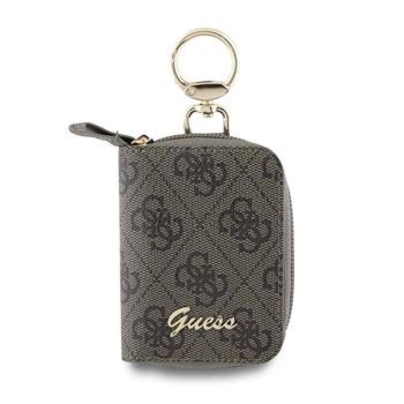 Πορτοφόλι Μπρελόκ Guess PU 4G Script Logo Key Pouch Brown
