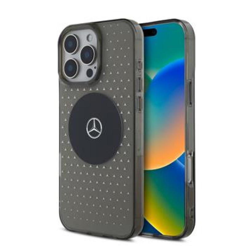 Θήκη Mercedes PC/TPU Star Pattern MagSafe Case Apple iPhone 16 pro Max (6.9") Black