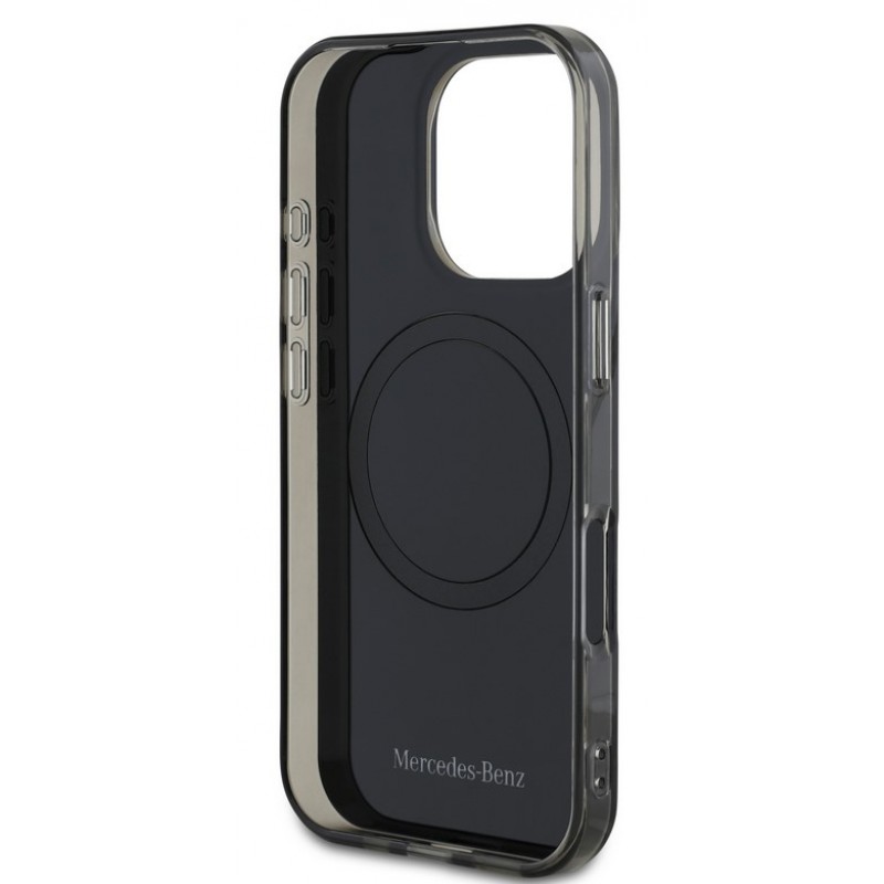 Θήκη Mercedes PC/TPU Double Layer MagSafe Case Apple iPhone 16 Pro Max (6.9") Black / Silver