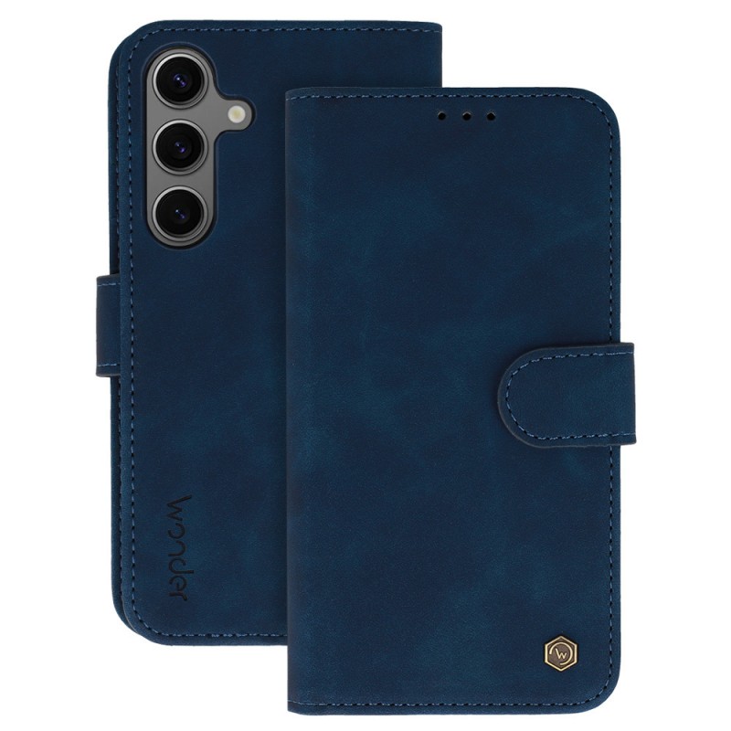 Θήκη Book Wonder Fancy Samsung Galaxy S24 Ultra 5G S928 Navy Blue