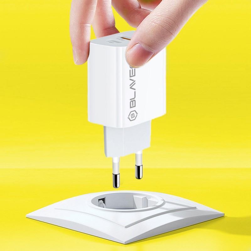Φορτιστής BLavec Wall Charger BC2 Type-C & USB 20W White