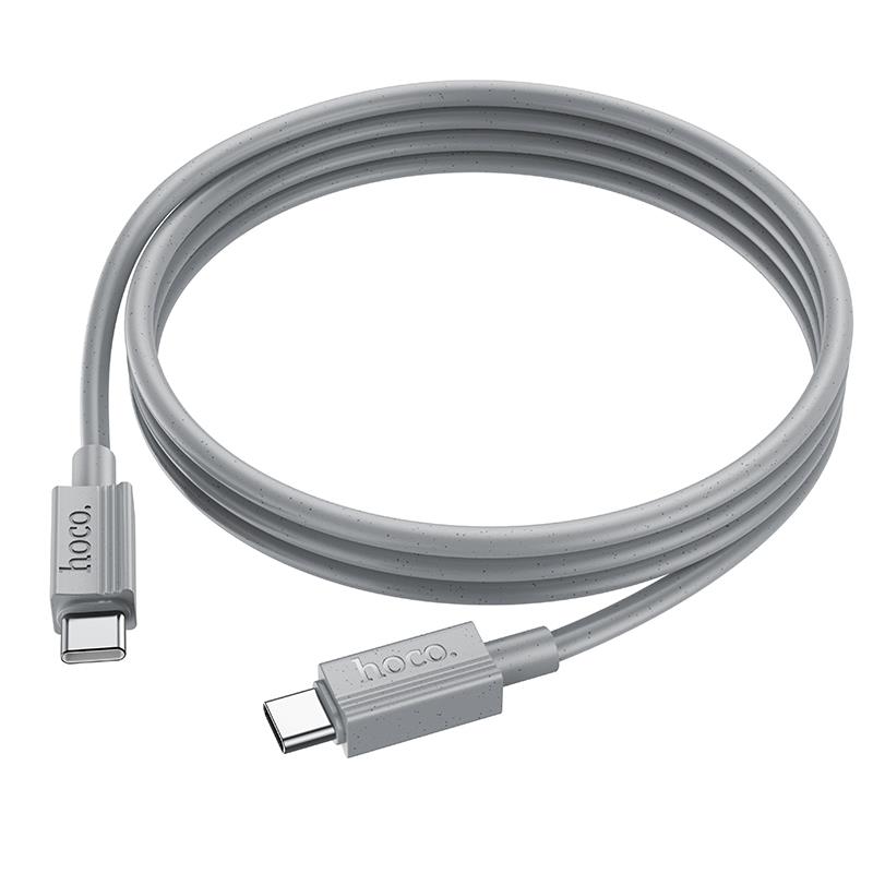 Καλώδιο Data Hoco X107 Favor Charging Data Cable 60W Type-C to Type-C 1m Grey