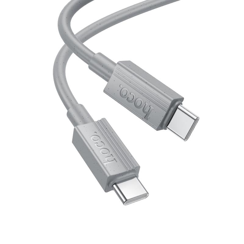 Καλώδιο Data Hoco X107 Favor Charging Data Cable 60W Type-C to Type-C 1m Grey