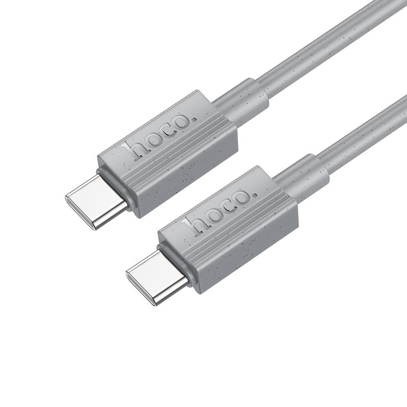 Καλώδιο Data Hoco X107 Favor Charging Data Cable 60W Type-C to Type-C 1m Grey