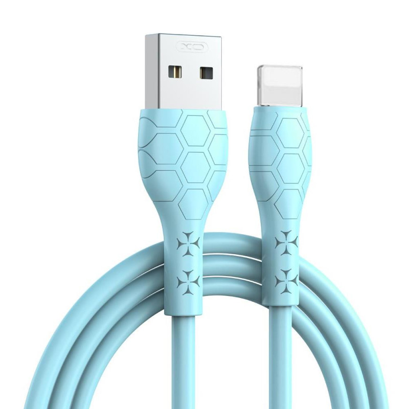Καλώδιο Data XO Football Soft Rubber USB to Lightning  2.4A 1m (NB240) Blue
