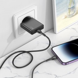 Φορτιστής Ταξιδιού Hoco N37 Delgado USB-C & Cable Type-c to Lightning Black