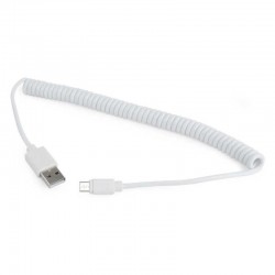 Καλώδιο Cablexpert USB to MicroUSB Charging Cable Spiral White 1.8m