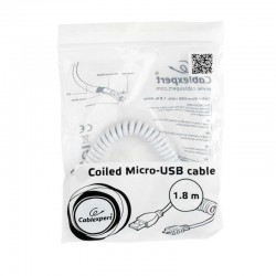 Καλώδιο Cablexpert USB to MicroUSB Charging Cable Spiral White 1.8m