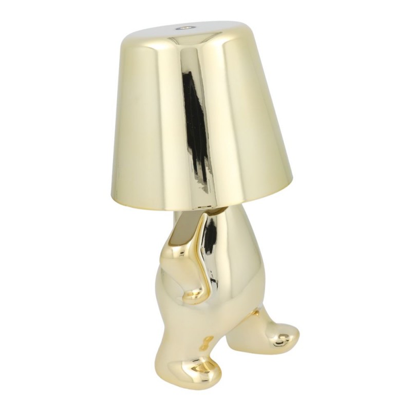Επιτραπέζιο Φωτιστικό Table Lamp Bedside LED 3D Gold Man Art Deco Gold