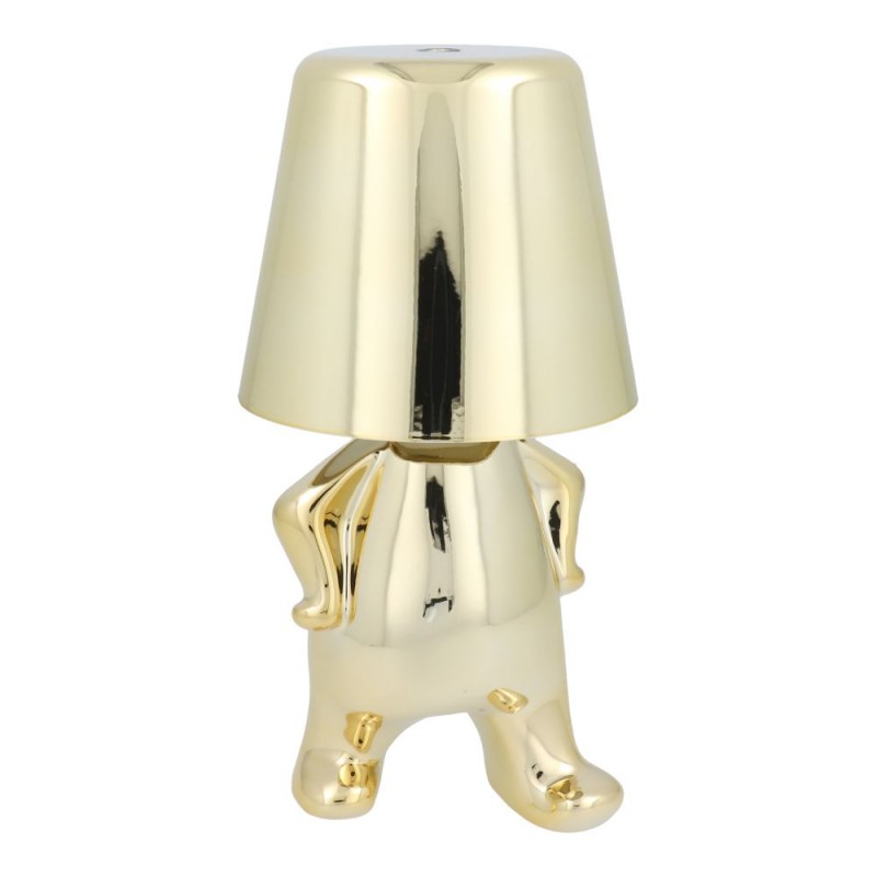 Επιτραπέζιο Φωτιστικό Table Lamp Bedside LED 3D Gold Man Art Deco Gold