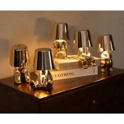 Επιτραπέζιο Φωτιστικό Table Lamp Bedside LED 3D Gold Man Art Deco Gold