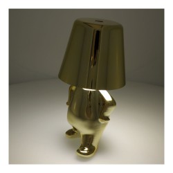 Επιτραπέζιο Φωτιστικό Table Lamp Bedside LED 3D Gold Man Art Deco Gold