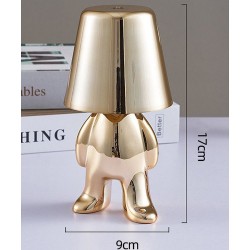 Επιτραπέζιο Φωτιστικό Table Lamp Bedside LED 3D Gold Man Art Deco Gold