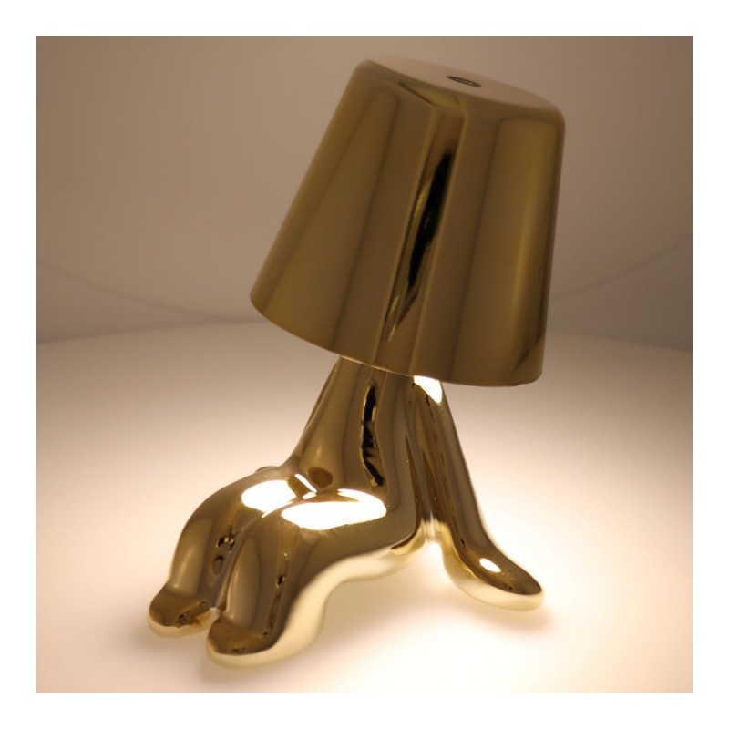 Επιτραπέζιο Φωτιστικό Table Lamp Bedside LED 3D Gold Man Art Deco Gold Επιτραπέζιο Φωτιστικό Table Lamp Bedside LED 3D Gold Man Art Deco Gold