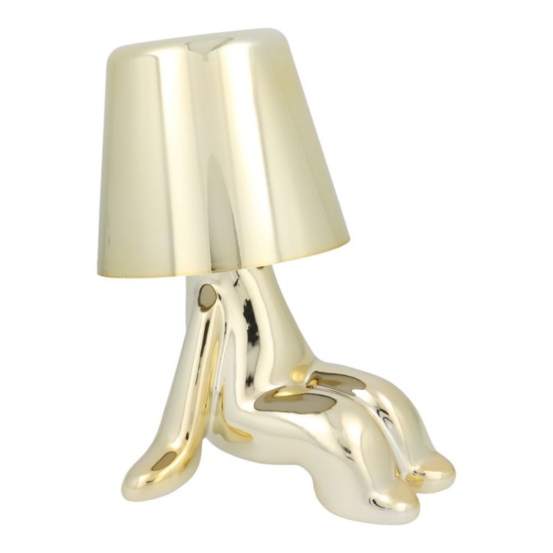 Επιτραπέζιο Φωτιστικό Table Lamp Bedside LED 3D Gold Man Art Deco Gold Επιτραπέζιο Φωτιστικό Table Lamp Bedside LED 3D Gold Man Art Deco Gold