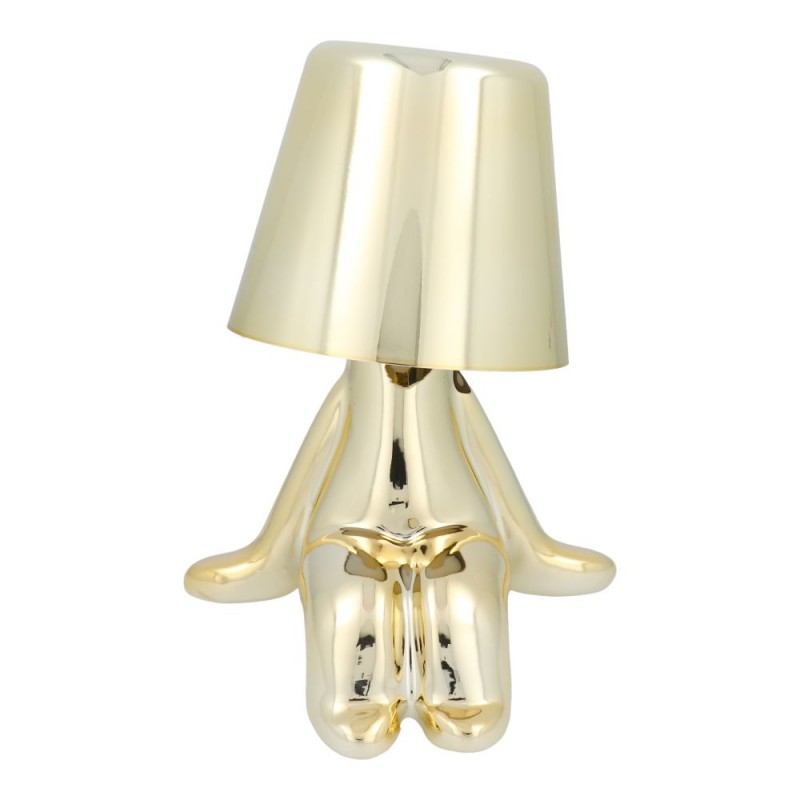 Επιτραπέζιο Φωτιστικό Table Lamp Bedside LED 3D Gold Man Art Deco Gold Επιτραπέζιο Φωτιστικό Table Lamp Bedside LED 3D Gold Man Art Deco Gold