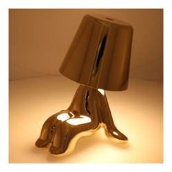 Επιτραπέζιο Φωτιστικό Table Lamp Bedside LED 3D Gold Man Art Deco Gold Επιτραπέζιο Φωτιστικό Table Lamp Bedside LED 3D Gold Man Art Deco Gold