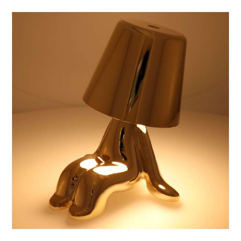 Επιτραπέζιο Φωτιστικό Table Lamp Bedside LED 3D Gold Man Art Deco Gold Επιτραπέζιο Φωτιστικό Table Lamp Bedside LED 3D Gold Man Art Deco Gold