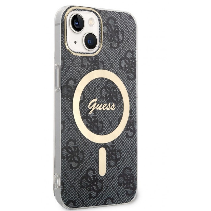 Θήκη Guess IML 4G MagSafe Case Apple iPhone 14 (6.1") Black
