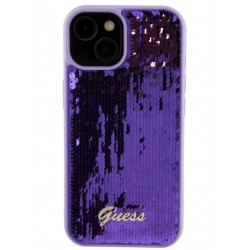 Θήκη Guess Sequin Script Logo Case Apple iPhone 15 Plus (6.7") Purple