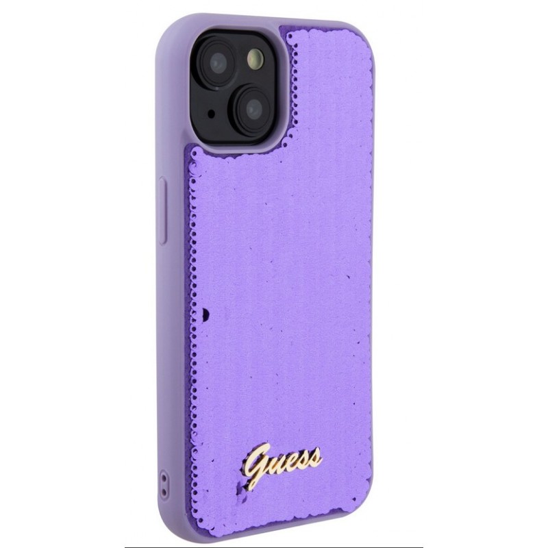 Θήκη Guess Sequin Script Logo Case Apple iPhone 15 Plus (6.7") Purple