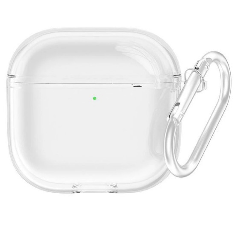 Θήκη Airpods 4 Silicone Protective Cover with Carabiner Clear