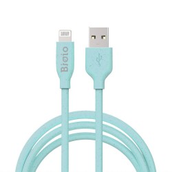 Καλώδιο Bioio USB to Lightning USB 2.4A 1m Blue