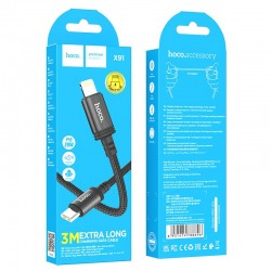 Καλώδιο Data Hoco Charging CableType-C to Lightning  X91 3m Black