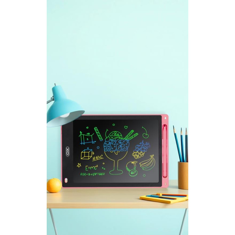 Drawing Notebook XO V01 LCD Tablet with Stylus Pen For Kids Pink