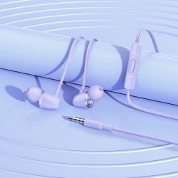 Ακουστικά Handsfree Earphones Hoco M107 In-ear Jack 3.5mm Purple