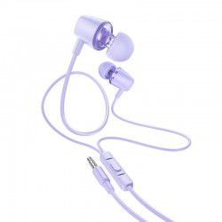 Ακουστικά Handsfree Earphones Hoco M107 In-ear Jack 3.5mm Purple