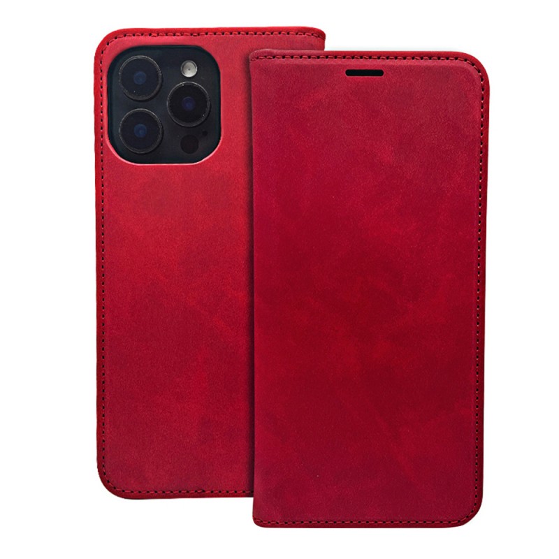 Θήκη Book Smart Suede Apple iPhone 16 Plus (6.7") Red