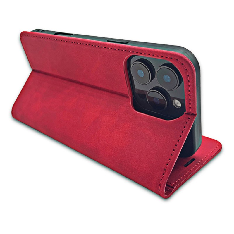 Θήκη Book Smart Suede Apple iPhone 16 Plus (6.7") Red