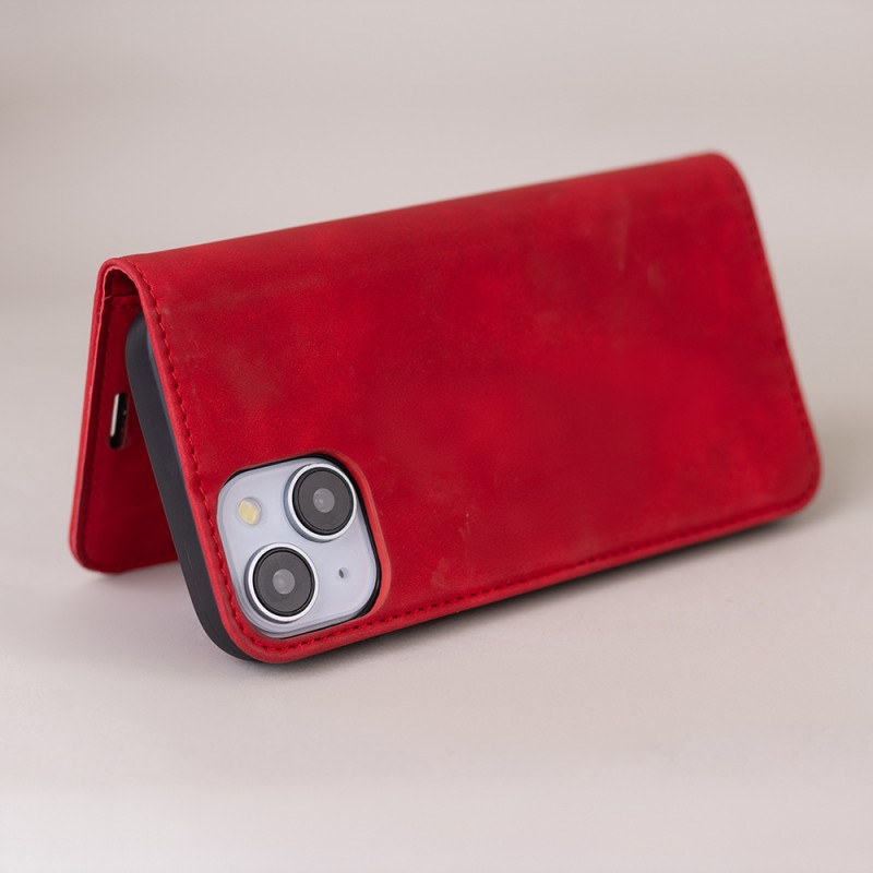 Θήκη Book Smart Suede Apple iPhone 16 Plus (6.7") Red