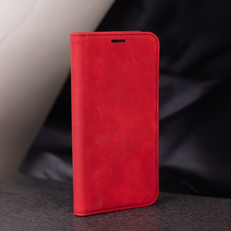 Θήκη Book Smart Suede Apple iPhone 16 Plus (6.7") Red