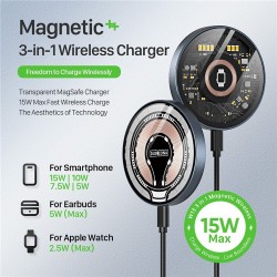 Ασύρματος Φορτιστής Duzzona W13 Magnetic Wireless Charger 15W Black Ασύρματος Φορτιστής Duzzona W13 Magnetic Wireless Charger 15W Black