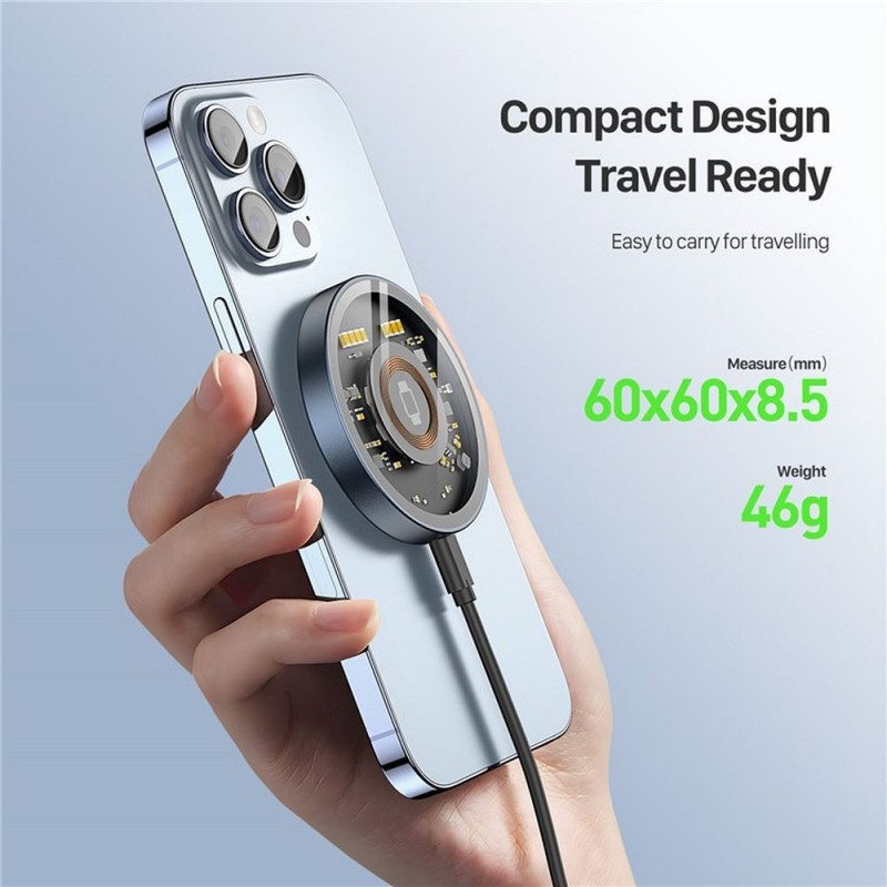 Ασύρματος Φορτιστής Duzzona W13 Magnetic Wireless Charger 15W Black Ασύρματος Φορτιστής Duzzona W13 Magnetic Wireless Charger 15W Black
