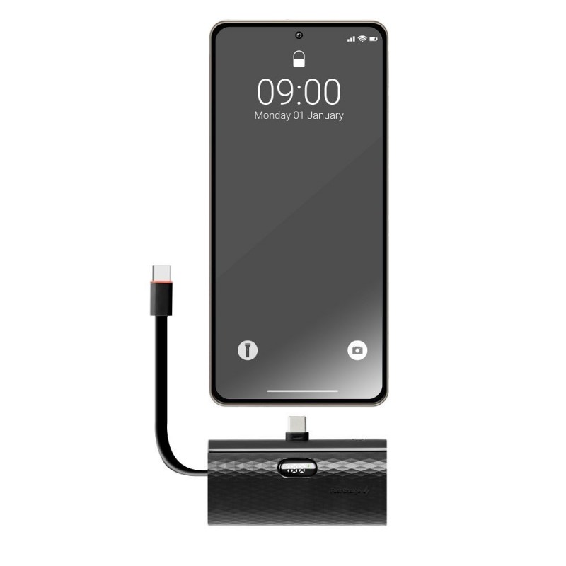Εξωτερική Μπαταρία FORCELL F-ENERGY Power Plug F5K3 Powerbank Type C 5000mAh 20W Black Εξωτερική Μπαταρία FORCELL F-ENERGY Power Plug F5K3 Powerbank Type C 5000mAh 20W Black
