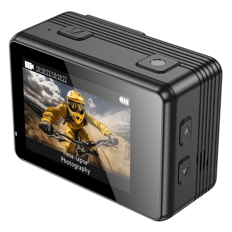 Action Camera Sports Hoco with Digital Displays 1.3" + 2" Anti-Shake IPS 4K DV102 Black