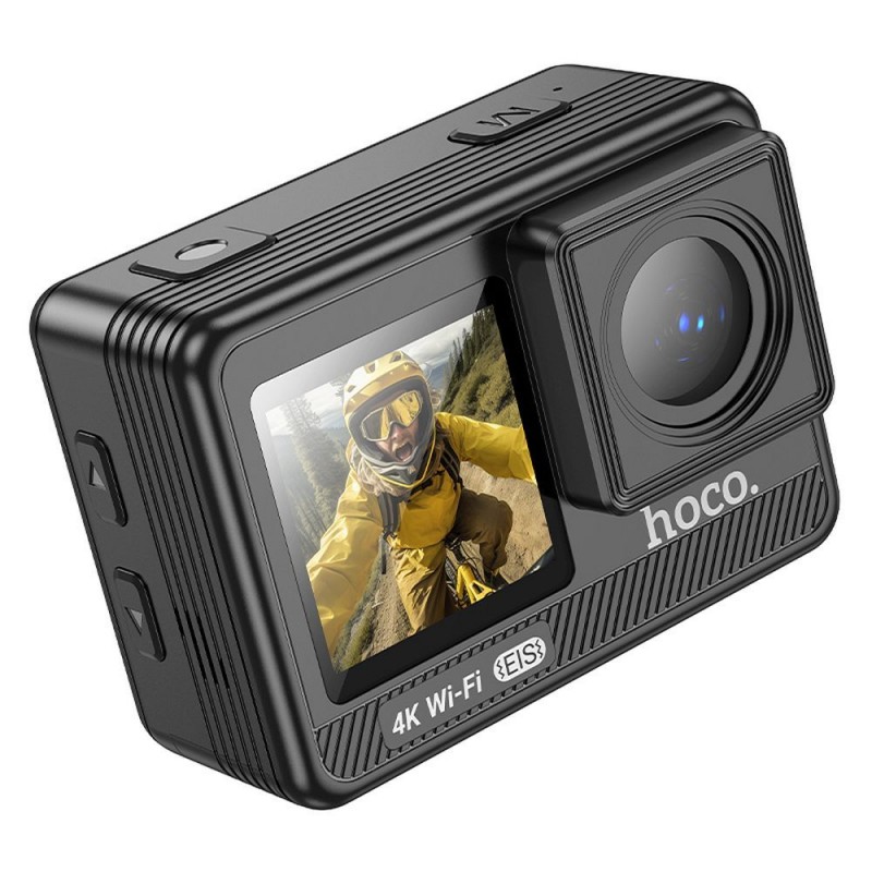 Action Camera Sports Hoco with Digital Displays 1.3" + 2" Anti-Shake IPS 4K DV102 Black