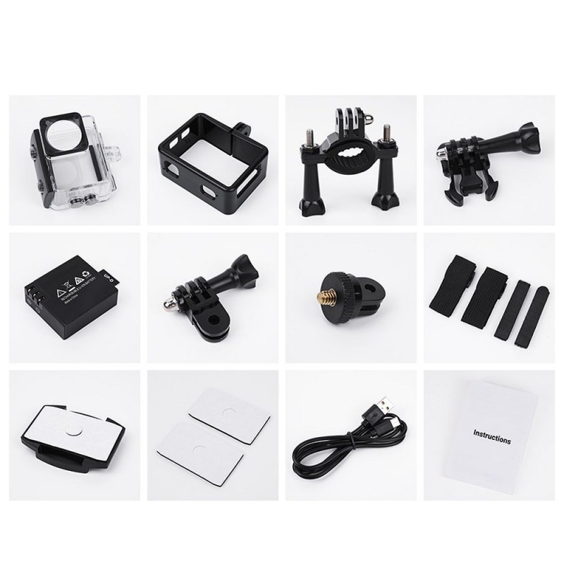 Action Camera Sports Hoco with Digital Displays 1.3" + 2" Anti-Shake IPS 4K DV102 Black