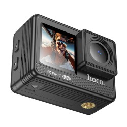 Action Camera Sports Hoco with Digital Displays 1.3" + 2" Anti-Shake IPS 4K DV102 Black