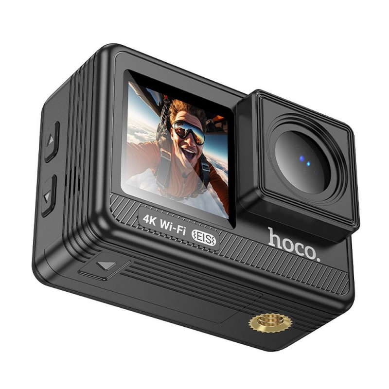 Action Camera Sports Hoco with Digital Displays 1.3" + 2" Anti-Shake IPS 4K DV102 Black