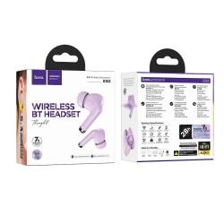 Ακουστικά Bluetooth Hoco TWS EQ2 WIreless Earphones Purple
