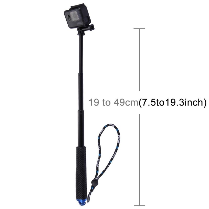 Selfie Stick Puluz for Sports Cameras Black