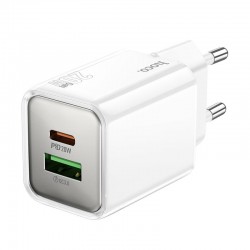 Φορτιστής Ταξιδιού Hoco N46 Glorious USB-C & USB PD20W White