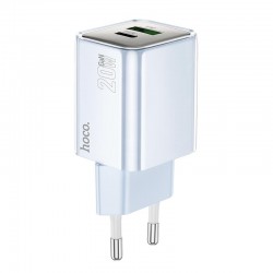 Φορτιστής Ταξιδιού Hoco N46 Glorious USB-C & USB PD20W White