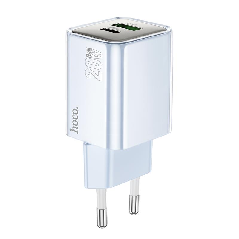 Φορτιστής Ταξιδιού Hoco N46 Glorious USB-C & USB PD20W White